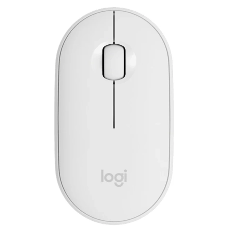 Logitech Miš M350 Pebble Silent Wireless White