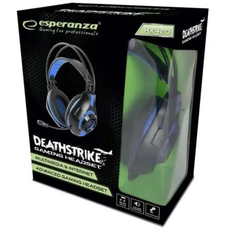 Esperanza Slušalice Gaming EGH420B Deathstrike Blue