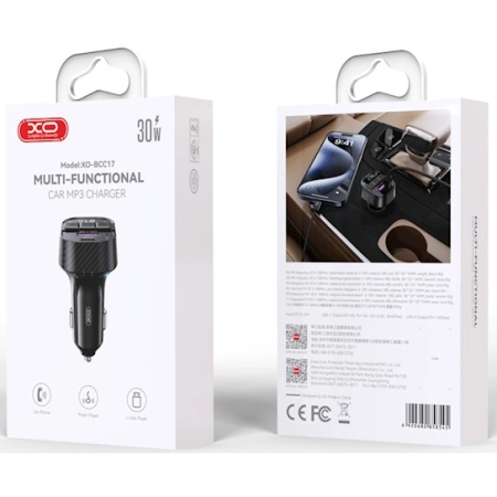 XO BCC17 FM Transmitter Bluetooth + Car charger 30W