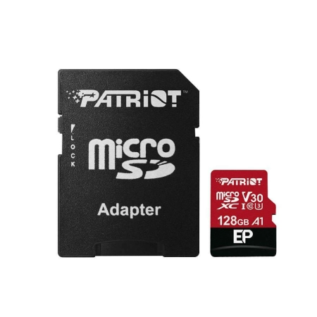 Patriot MicroSD Memory Card 128GB ADAP Class10