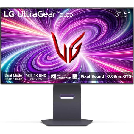 31.5" LG UltraGear 32GS95UE-B 4K OLED Dual Mode 240-480Hz Gaming Display