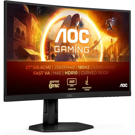 27" AOC CQ27G4X QHD Curved 180Hz Gaming Display