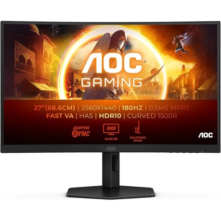 27" AOC CQ27G4X QHD Curved 180Hz Gaming Display