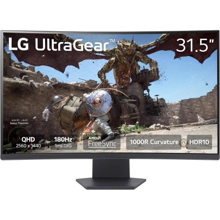 31.5" LG UltraGear 32GS60QC-B 2K 180Hz Gaming Display